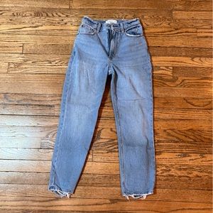 Abercrombie Ankle Straight Jeans Ultra High Rise - Curve Love